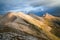 View across the peaks of the Pirin Mountains