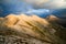 View across the peaks of the Pirin Mountains