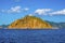 A view across Pelican island off the main island of Tortola