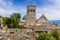 A view across the rooftops in Assisi, Umbria towards the cathedral of Saint Rufino