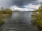 A view across a sailing lake at Thrapston, Northamptonshire