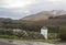 A view across the snow capped peaks of the mountains of Mourne in County Down Northern Ireland