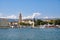 View Across Split Harbour to Diocletian`s Palace, Croatia