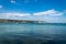 A view across Swanage Bay on a summer`s day