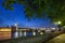 View across the Thames to the Houses of Parliament in Westminster, London, UK