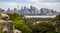 View across to the Sydney Central Business District skyline from Taronga Zoo in Sydney, Australia