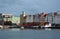 A view across the water of the architecture overlooking Bergen harbour in Norway.