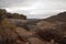 View across wilpena gap with boulders in foreground