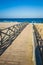 View across wooden footbridge, La Linea de la Concepcion, Costa