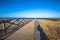 View across wooden footbridge, La Linea de la Concepcion, Costa