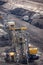 View into an active open pit lignite mine near Cottbus