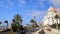 View of active road traffic on Promenade des Anglais in Nice, tour to France