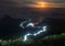 View from Adam\'s Peak at night