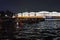 View on the Admiralty embankment of Neva river, the building of Senate and Synod, the monument to Peter the great. Neva River, Sa