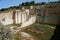 View of Adventure Park in the abandoned stone quarry of Monteleone Rocca Doria