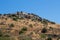 View of Aegean landscape and clear, blue sky