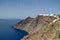 View of the Aegean sea and the cliffs of the coastline of Santorini