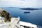 The view on Aegean sea and cruise ship