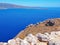 View of the Aegean Sea from the hilltop fortress of Monemvasia, Greece