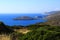 View of the Aegean Sea from the island of Syros located in the Greek Cyclades archipelago