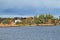 A view from afar of a small Estonian village