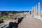 View of agora central public space in ancient city Perge, near Antalya, Turkey