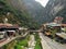 A view of Aguas Calientes, a tourist town nestled in the Andes a