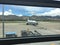 View on Air China plane at Lhasa-Gongar airport Tibet, China