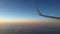 View of an aircraft wing during flight