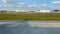 A view from an airplane leaving the St. Louis, Missouri airport getting ready for take off