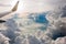 View from Airplane window fly over Cumulonimbus cloud bird eye v