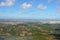 View from the airplane window to Aracaju, Brazil