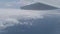 View From the Airplane Window to Mount Kilimanjaro and Clouds, Tanzania, Africa