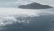 View From the Airplane Window to Mount Kilimanjaro and Clouds, Tanzania, Africa