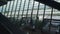 View on airport hall from moving escalator, vacation and travel, tourism