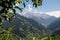 View of the Aksai gorge in the mountains near the city of Almaty, Kazakhstan