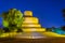 view of the Al Jahili fort in Al Ain during night, UAE