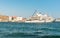 View of the Al Said luxury Yacht owned by the Sultan of Oman docked at Sultan Qaboos harbor in