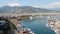 View of Alanya harbor from Alanya peninsula. Turkish Riviera