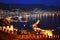 View of Alanya harbor form Alanya peninsula. Turkish Riviera