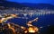 View of Alanya harbor form Alanya peninsula. Turkish Riviera