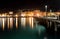 View of the alassio promenade from the pier