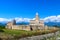 View of Alaverdi Monastery in the Alazani valley. Kakheti region. Georgia