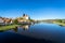 View on the Albrechtsburg castle and the Gothic Meissen Cathedral. Germany.