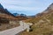 View of the albula pass in grisons, switzerland, europe