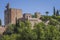 View of the Alcazaba of the Alhambra from Torres Bermejas