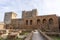 View of the Alcazaba fortress and the Barrio Castrense in the Alhambra palace compelx in Granada