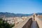 A view from Alcazaba, a fortress of Malaga, to city and surroundings