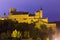 View of Alcazar of Segovia in november evening