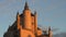 View of the Alcazar of Segovia in Spain in sunset